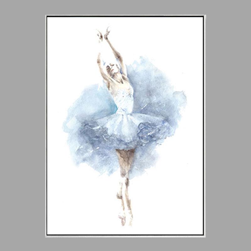 Impression d'art de ballerine élégante pour chambre de fille, peinture de danseuse, décoration murale en couleur douce
