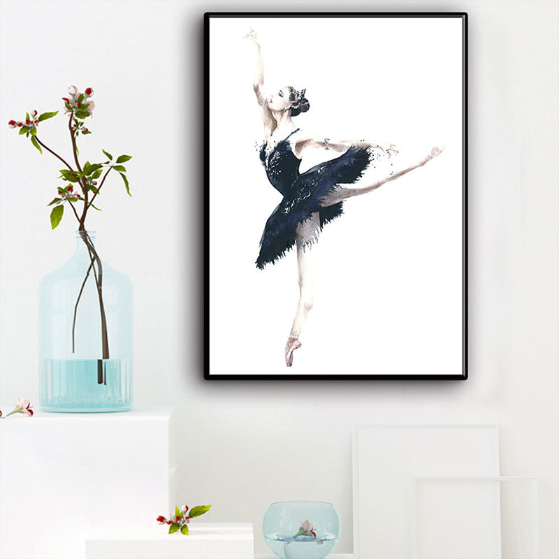 Impression d'art de ballerine élégante pour chambre de fille, peinture de danseuse, décoration murale en couleur douce