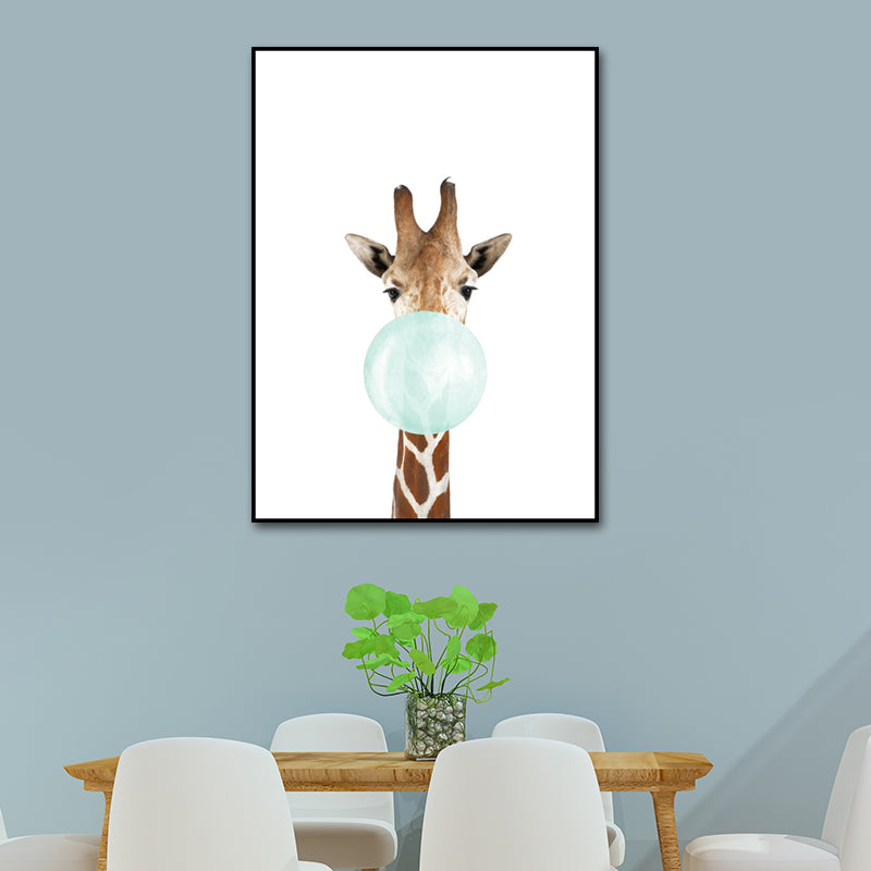 Animals Image Wall Decor Kid's Style Textured Girls Bedroom Painting, Multiple Sizes
