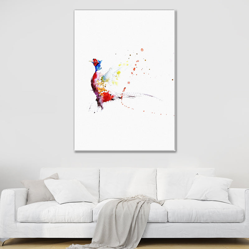 Eenvoudige canvas muurkunst veelkleurige dierenschilderij muurdecoratie voor huisinterieur