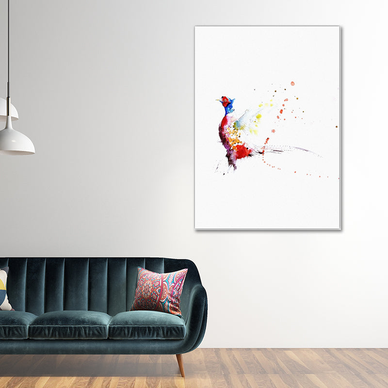 Eenvoudige canvas muurkunst veelkleurige dierenschilderij muurdecoratie voor huisinterieur