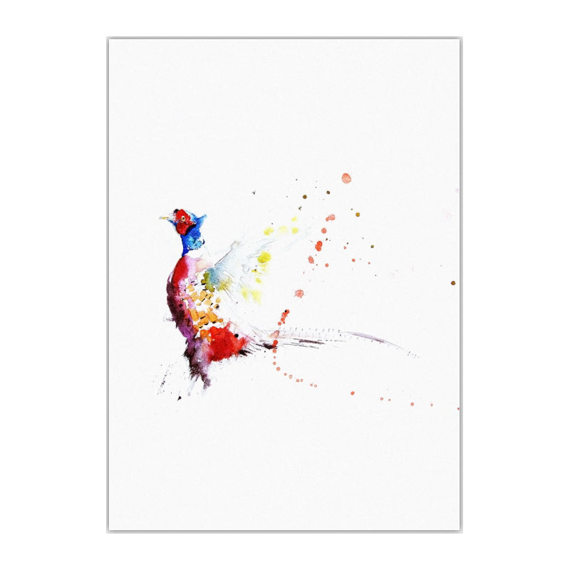 Eenvoudige canvas muurkunst veelkleurige dierenschilderij muurdecoratie voor huisinterieur