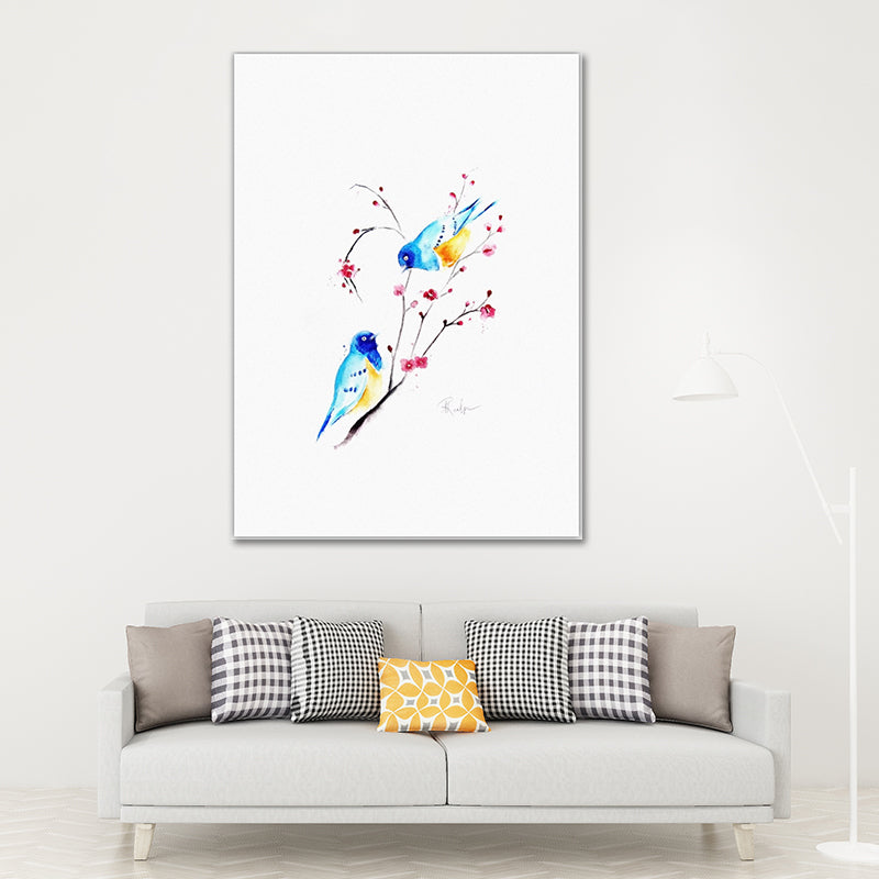 Eenvoudige canvas muurkunst veelkleurige dierenschilderij muurdecoratie voor huisinterieur