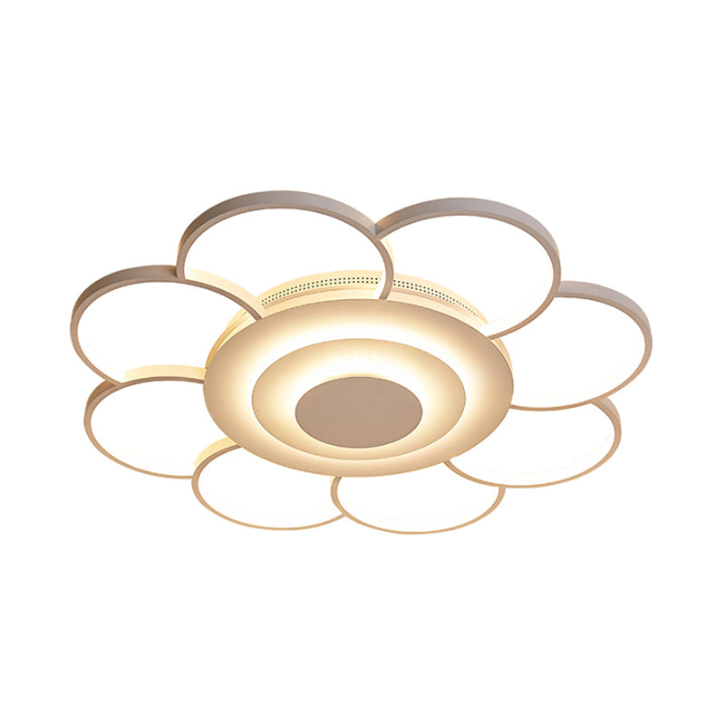 31,5 "/ 39" de large fleur Flushmount Simple acrylique LED Blanc Flush plafond Light in chaud / blanc / naturel Light