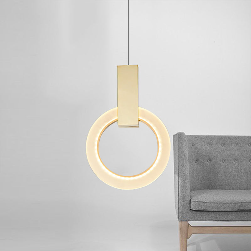 Luz de colgante de anillo de oro de 8 "/12"/16 "Luz de techo acrílico Ligero 1