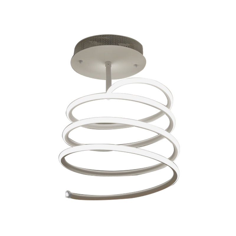 LAMPE SPIRALE SPIRALE acrylique Simplicité LED LED Plafond léger Plafond monté dans un léger / blanc léger / blanc