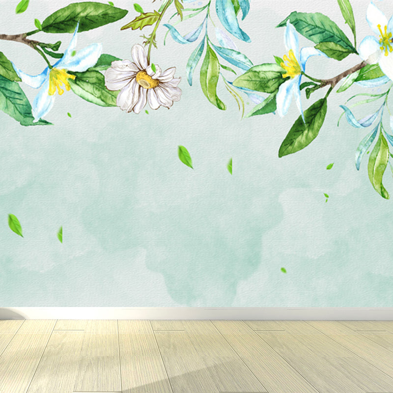 Blossom Wall Mural Contemporary Water Resistant Living Room Wall Art, Personalize