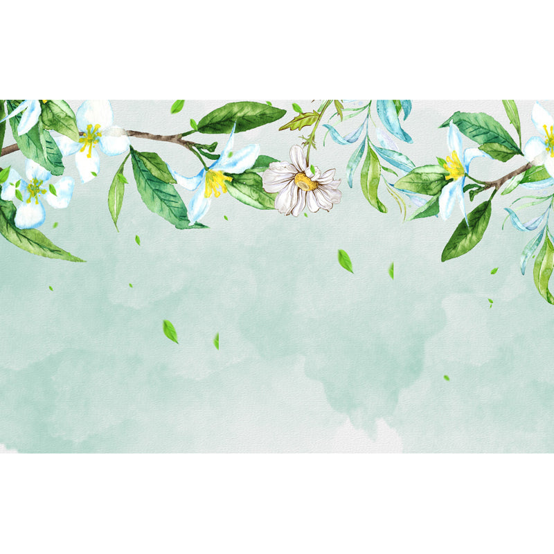 Blossom Wall Mural Contemporary Water Resistant Living Room Wall Art, Personalize