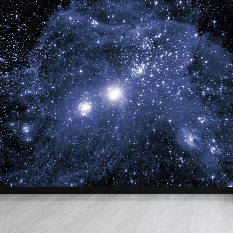 Large Constellations Scene Wall Mural Modern Outer Space Wall Covering in Purple