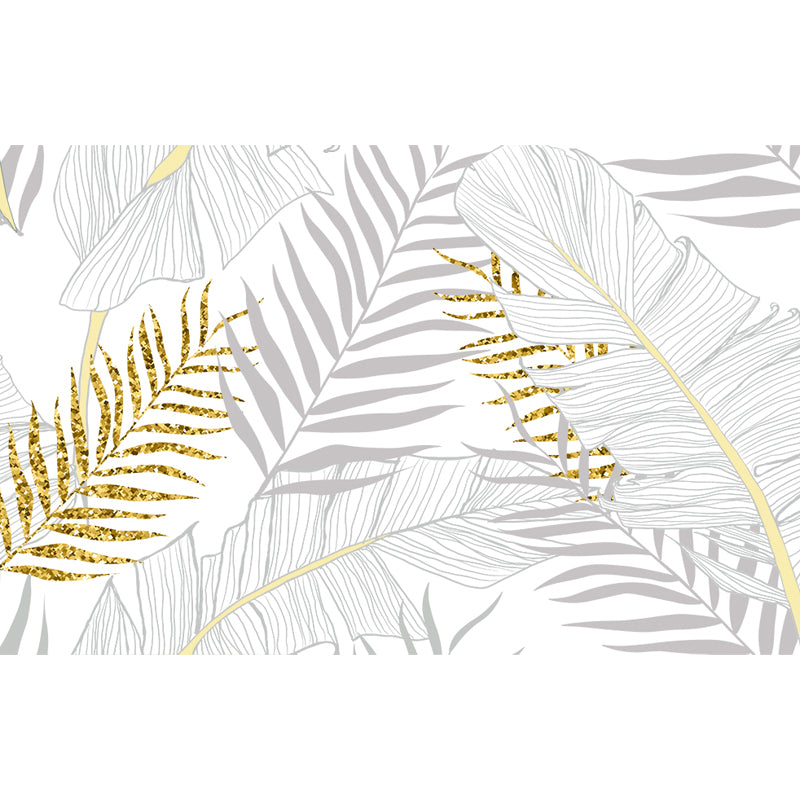 Huge Botanical Leaves Mural Wallpaper Washable Tropical Living Room Wall Covering