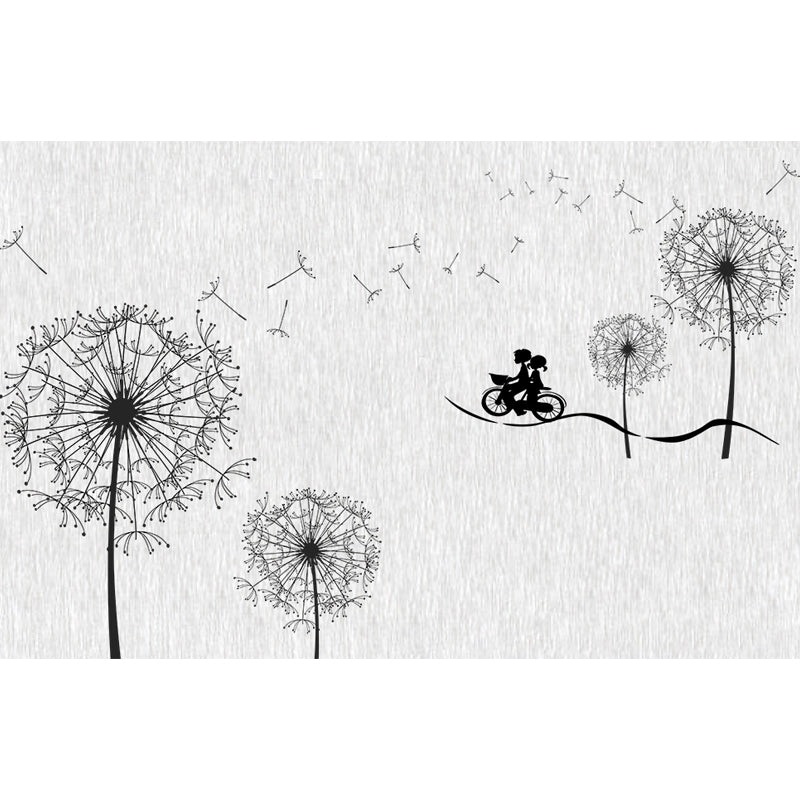 Autocollant mural pissenlit géant, couleur claire, Art mural non tissé pour décoration murale, sur mesure
