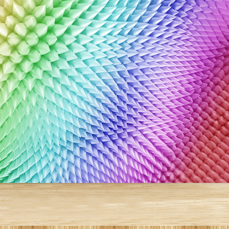 Colored Geometric Pattern Mural Decal Contemporary Non-Woven Material Wall Covering