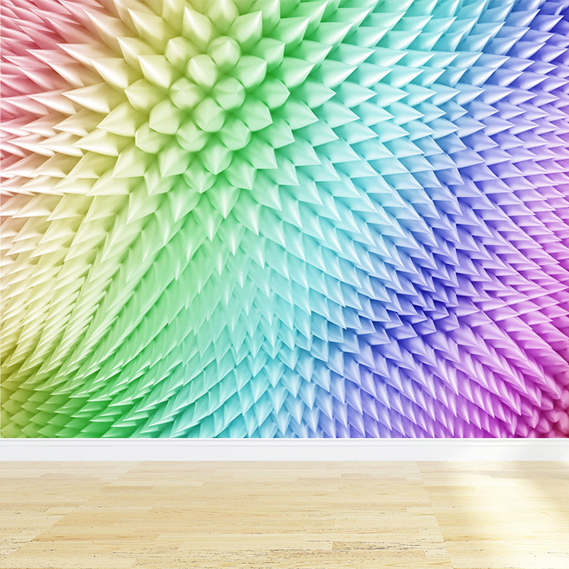 Colored Geometric Pattern Mural Decal Contemporary Non-Woven Material Wall Covering