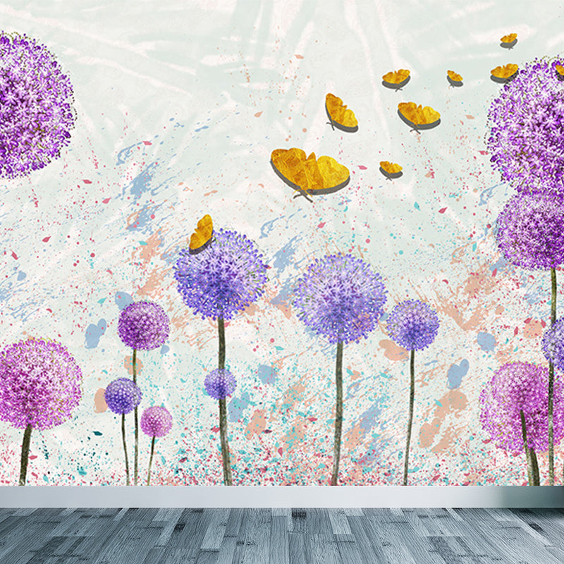 Water Resistant Dandelion Mural Decal Non-Woven Modern Wall Art for Wall Interior