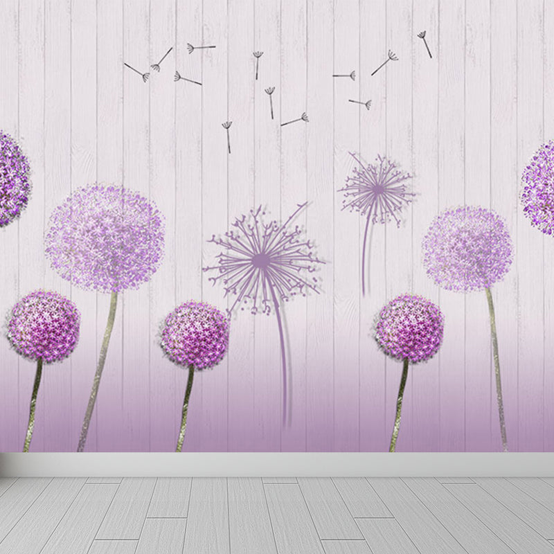 Water Resistant Dandelion Mural Decal Non-Woven Modern Wall Art for Wall Interior