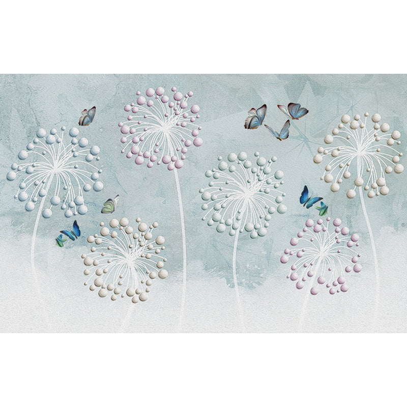 Whole Dandelion Mural Pastel Color Non-Woven Wall Art for Indoor Decor, Personalised