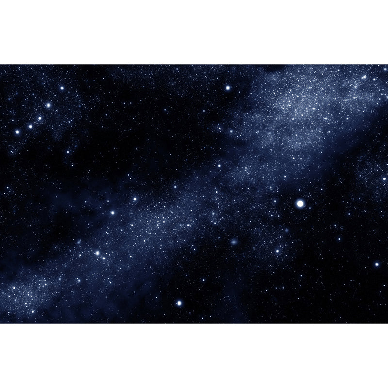 Night Sky Constellations Mural Decal Contemporary Non-Woven Texture Wall Covering in Blue