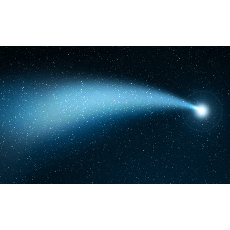 Modern Starry Night Scene Mural Wallpaper Blue Astronomical Landscape Wall Covering