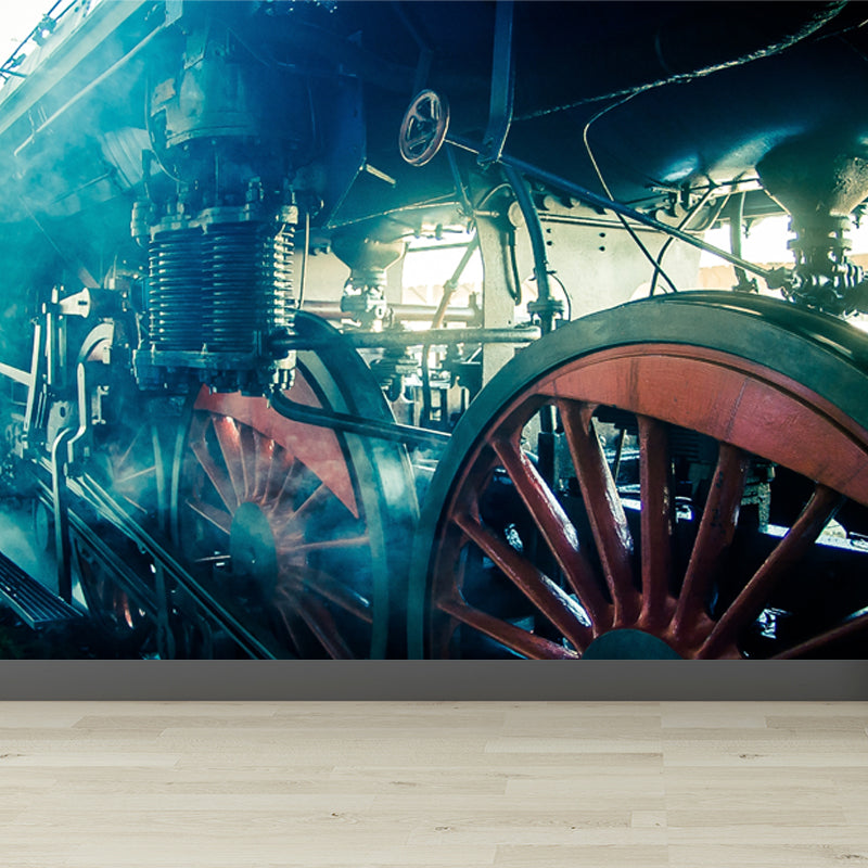 Whole Train Print Mural Decal for Indoor Decor Industrial Guest Room Wall Covering