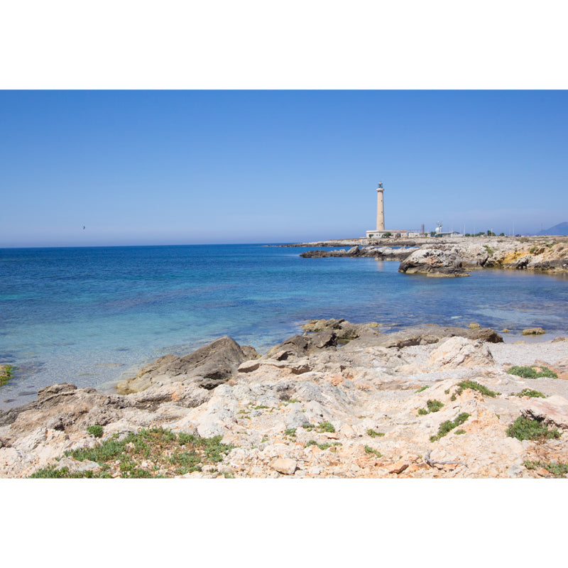 Photography Style Beacon Wall Mural for Living Room, Blue, Custom Size Available