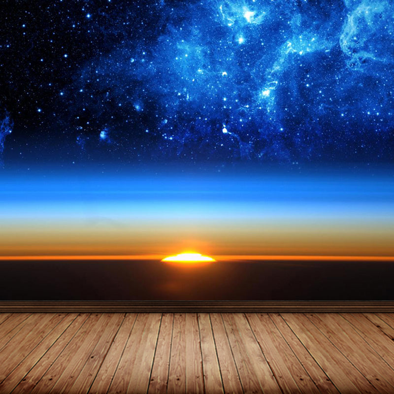 Huge Constellations View Mural for Bathroom Universe Wall Art in Dark Color, Stain-Proofing