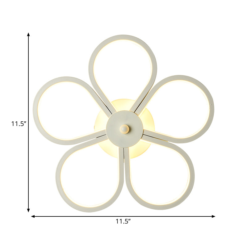 Luz de pared acrílica floral Diconterse LED LED WHITE ILLUACIÓN DE ILUMBAJE DE LIMPRESA PARA DORMITORIO