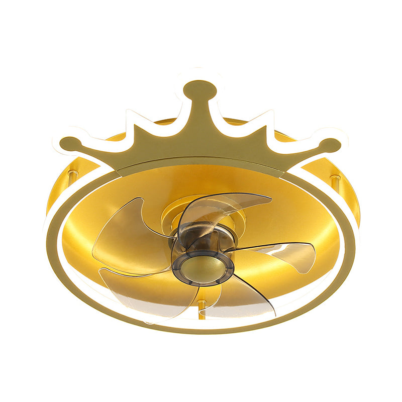 Éclairage de ventilateur pendentif à chambre à LED à 5 lames