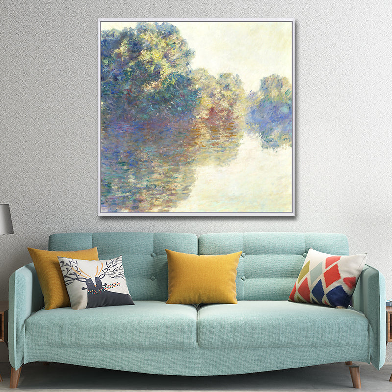 Textured Scenery Painting Wall Art Canvas Print Farmhouse Wall Decor for Living Room