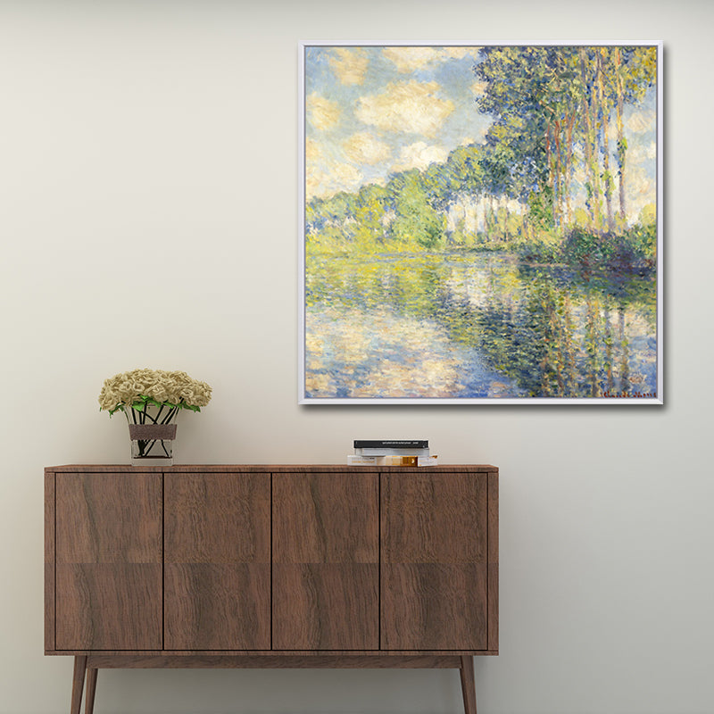 Textured Scenery Painting Wall Art Canvas Print Farmhouse Wall Decor for Living Room