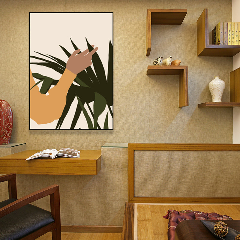 Plant in a Pot Painting Textured Scandinavian Living Room Wall Art Decor, Multiple Sizes