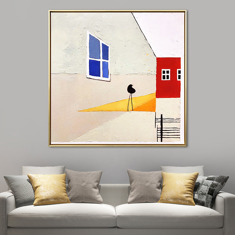 Art de motif géométrique de style contemporain dans une décoration murale texturée de couleur douce pour salle de bain
