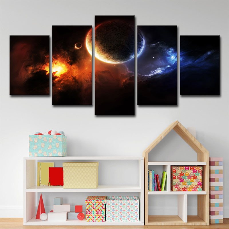 Planet and Astronomy Wall Prints Children's Art Canvas Painting, Multiple Sizes Options