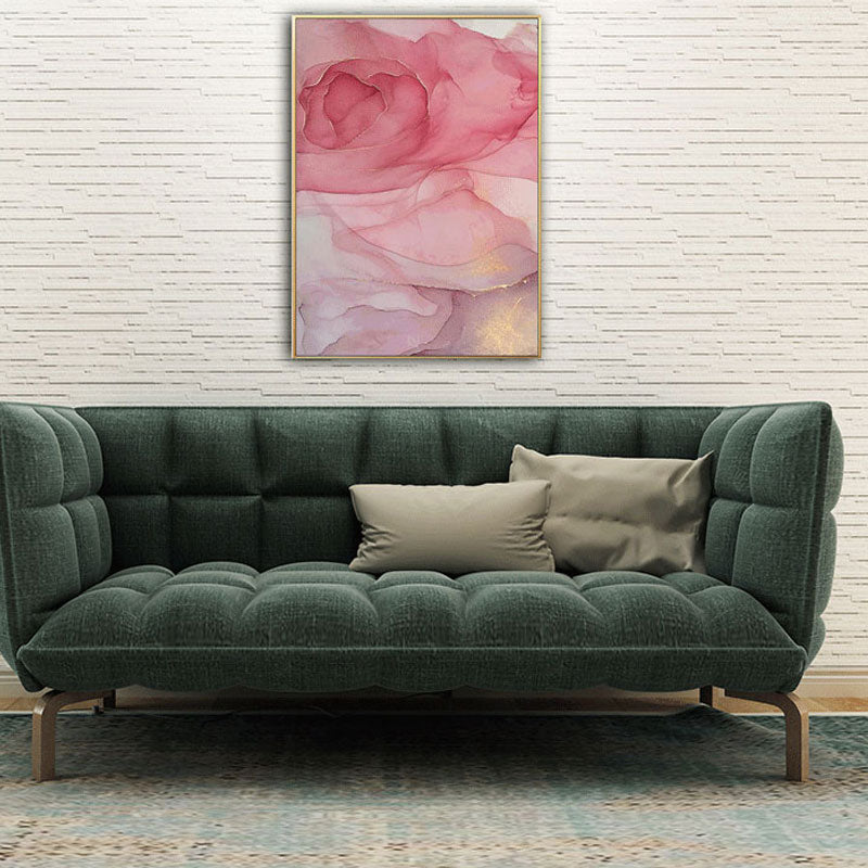Modern Style Abstract Pattern Art Pink Girls Bedroom Canvas, Multiple Size Options