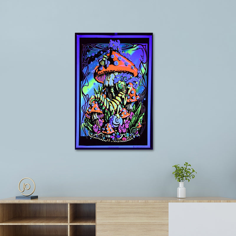 Textured Novelty Mushroom Wall Decor Children's Art Canvas Painting, Multiple Sizes