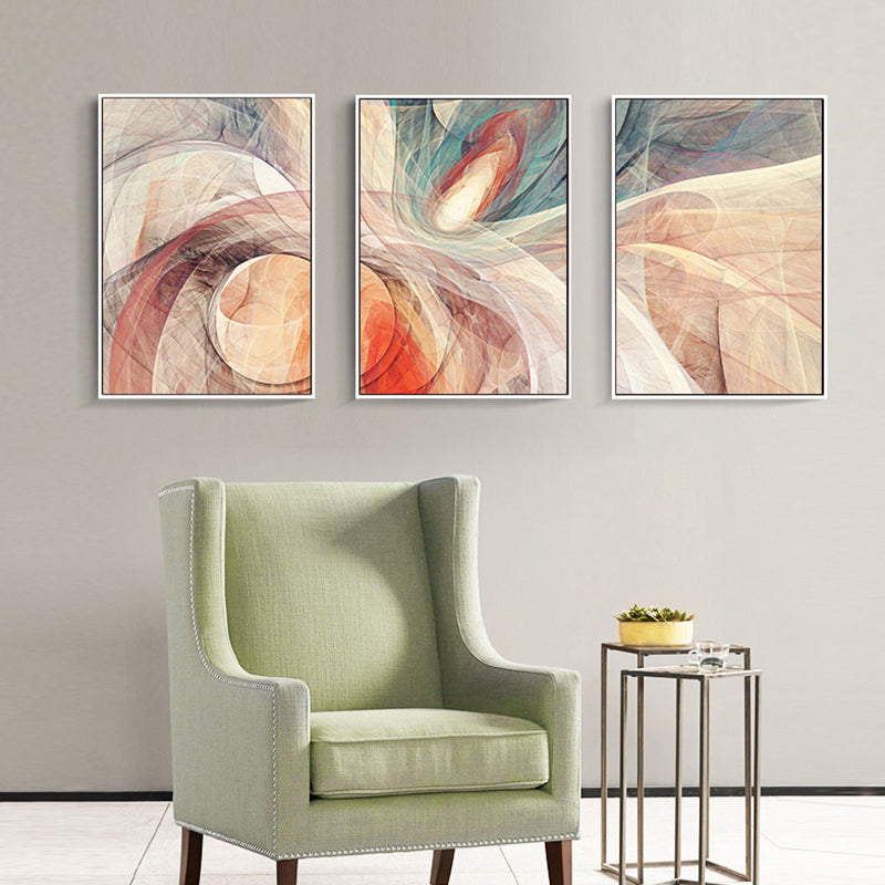 Abstract Pattern Wall Decor Orange Canvas Painting Textured, Multiple Sizes Options