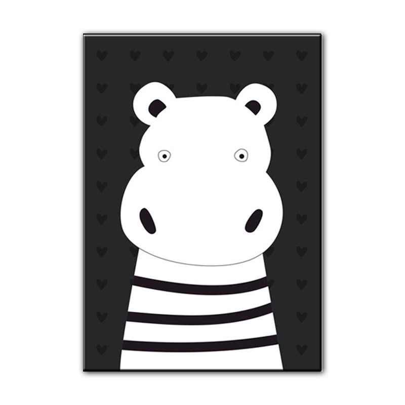 Animal Wall Art Decor Minimalist Decorative Dining Room Canvas in White, Multiple Size Available