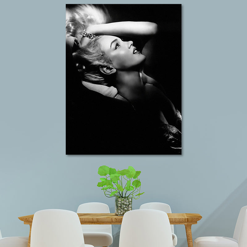 Photo Print Marilyn Monroe Canvas Retro Classic Superstar Wall Art in Black and White