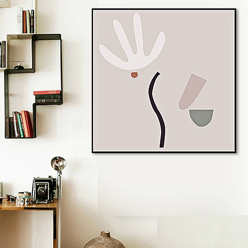 Morandi Abstract Canvas Print Textured Minimalism Living Room Squared Wall Art Decor