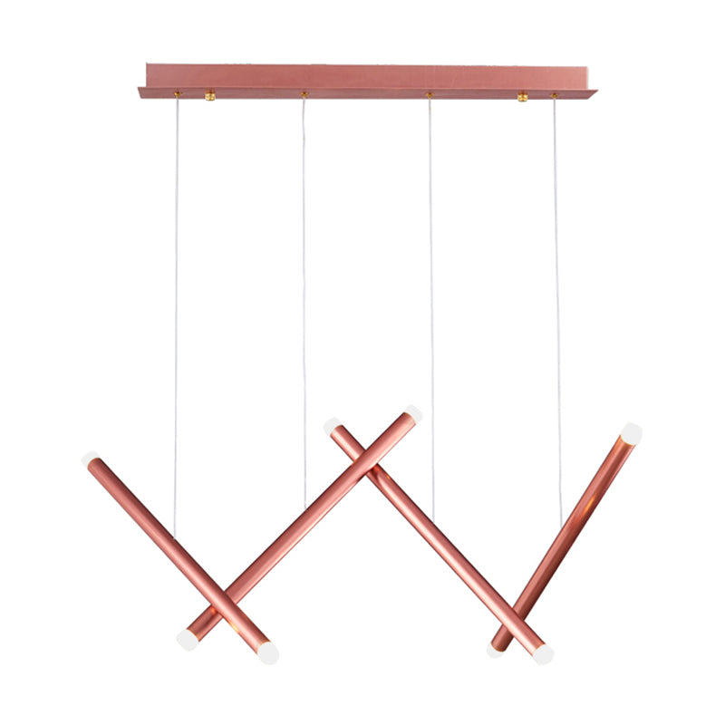 Tubería de cilindro techo de techo luz de aluminio rosa oro/rosa/amarillo LED LED LIGHTIVE para comedor en cálido/blanco