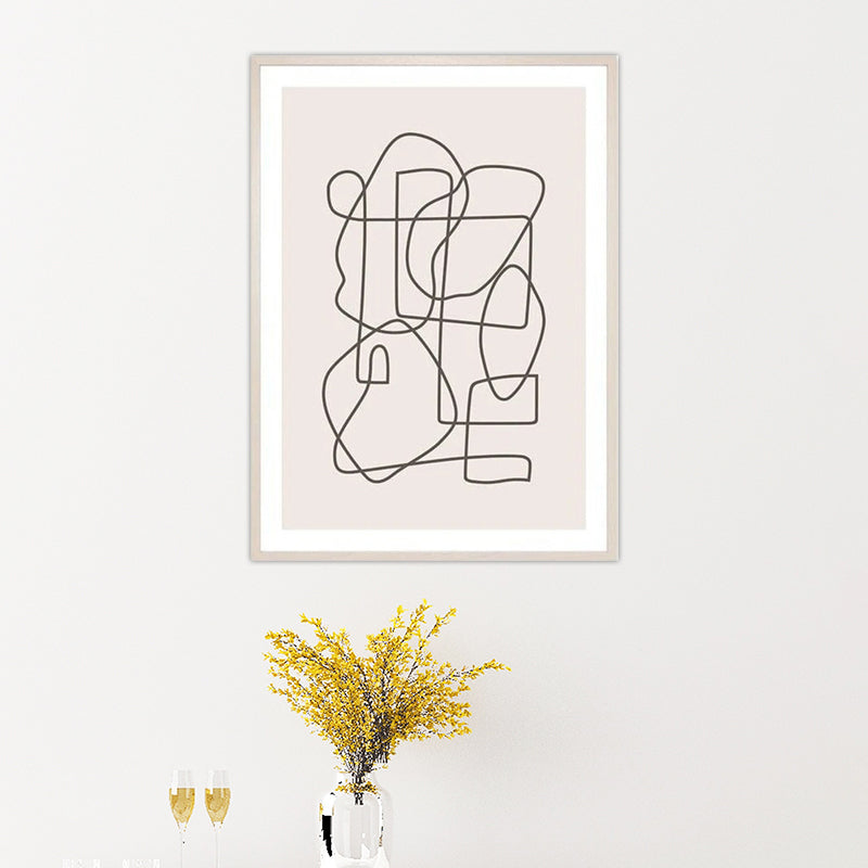 Line Pattern Wall Decor Minimalism Style Textured Bedroom Canvas, Multiple Sizes