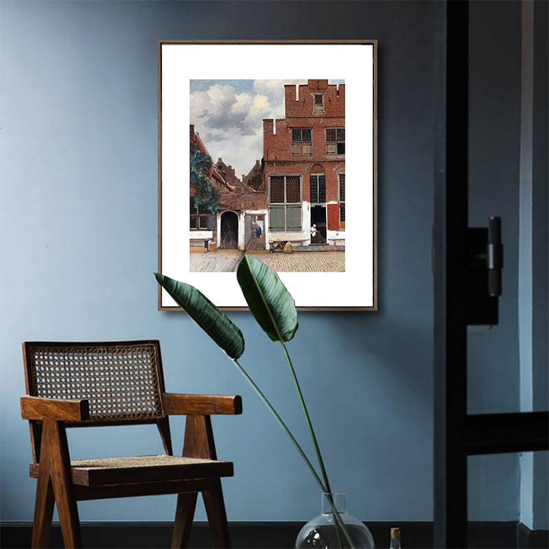 Retro Style Painting Light Color Maiden Wall Art Print, Multiple Sizes Available