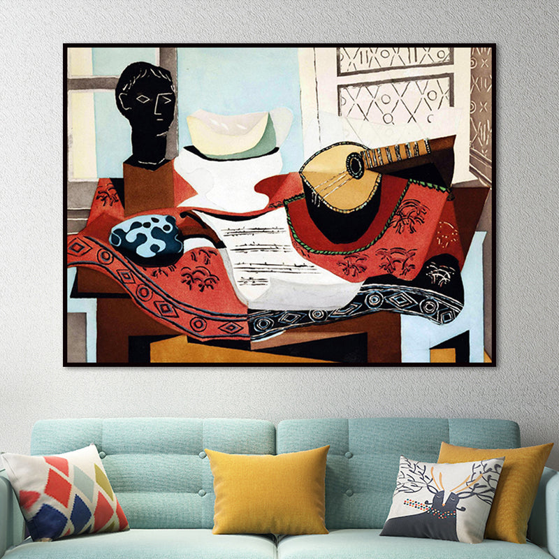 Canvas Textured Painting Nordic Style Guitar Wall Decor, Multiple Sizes Available