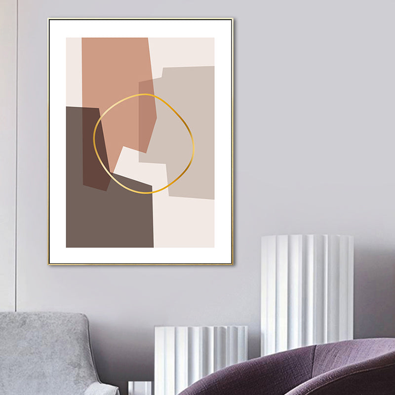 Illustration Geometric Wall Art Decor Scandinavian Textured Canvas Print for Living Room