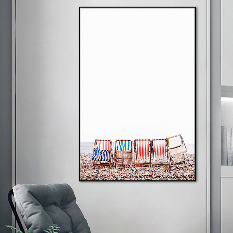 Kleurrijk kustlandschap canvas print getextureerd oppervlak muur kunst decor voor eetkamer