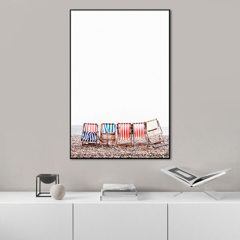 Kleurrijk kustlandschap canvas print getextureerd oppervlak muur kunst decor voor eetkamer