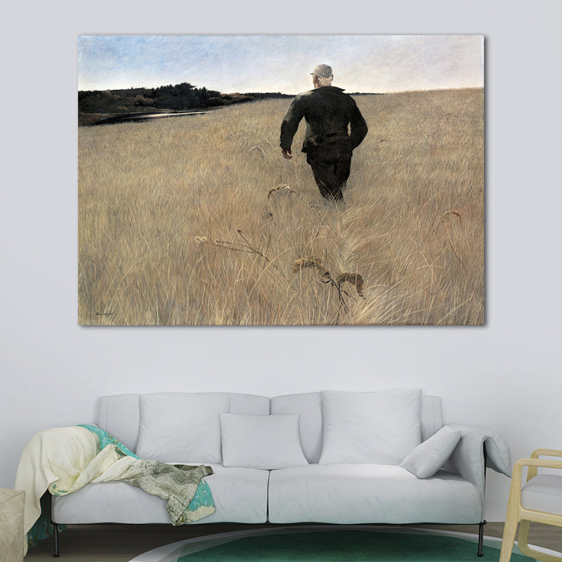 Peinture murale sauvage, décor de ferme, paysage sombre, toile d'art de couleur foncée pour la maison