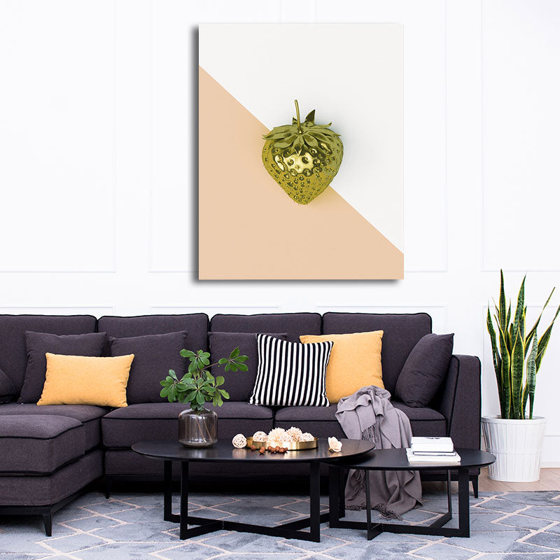 Geometrische Leinwand-Wandkunst im nordischen Stil, leckeres Obstdruck-Wanddekor in leuchtenden Farben