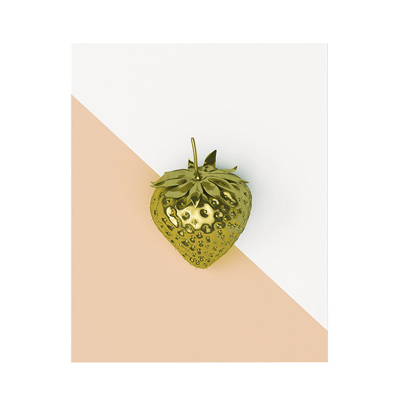 Geometric Canvas Wall Art Nordic Style Tasty Fruit Print Wall Decor in Bright Color