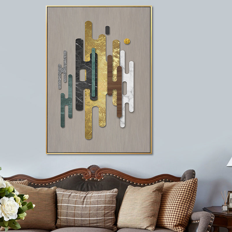 Glam – décoration murale en métal, toile à motifs abstraits de couleurs vives pour salon
