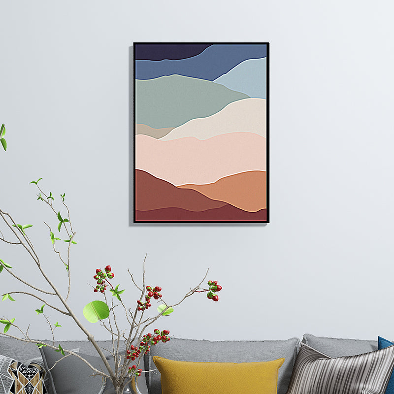 Abstract Pattern Wall Decor Pastel Color Canvas Art Prints Textured for Living Room